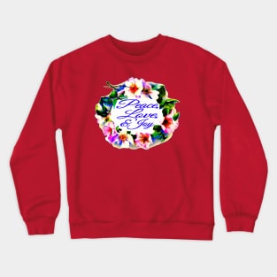 Peace Love Joy Floral Crewneck Sweatshirt